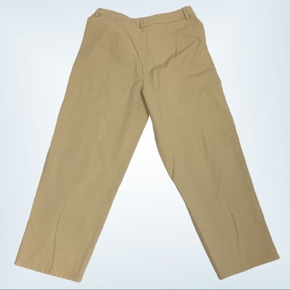 Talbots Petites Pants Womens 12 Beige Stretch Dress Pants High Waisted - Picture 2 of 13